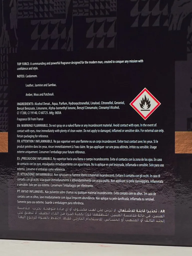 Best Inspirowana woda perfumowana dla mężczyzn Top Force Zapachy