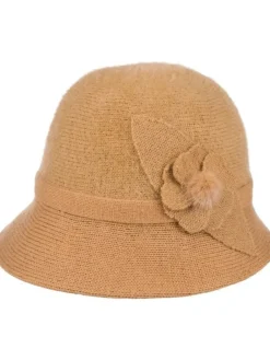 Clearance Kapelusz damski melonik z ozdobą Pearl Belle Damskie Czapki I Kapelusze