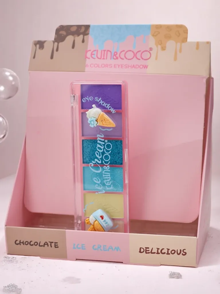 Sale Kevin&Coco Paletka 6 cieni do powiek z brokatem Ice Cream Oczy