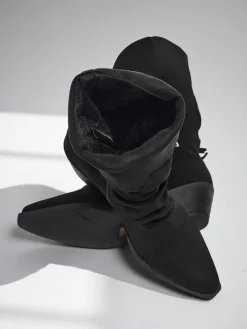 Kowbojki damskie na obcasie z frędzelkami Selva Botki Z Delikatnym Ociepleniem|Botki Na Słupku