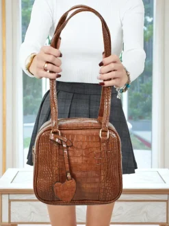 Best Lakierowana mała damska torebka z eko skóry Velinne Damskie Małe Torebki