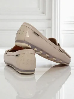 Best Loafers damskie bezowe Kallista - skora ekologiczna zamszowa premium Mokasyny Na Płaskiej Podeszwie