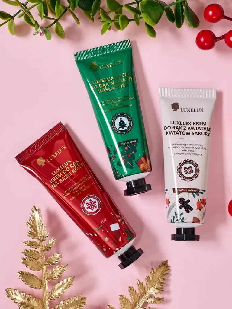 Best Luxelux Świąteczny zestaw kremów do rąk z serii botanicznej esencji 25g Dłonie