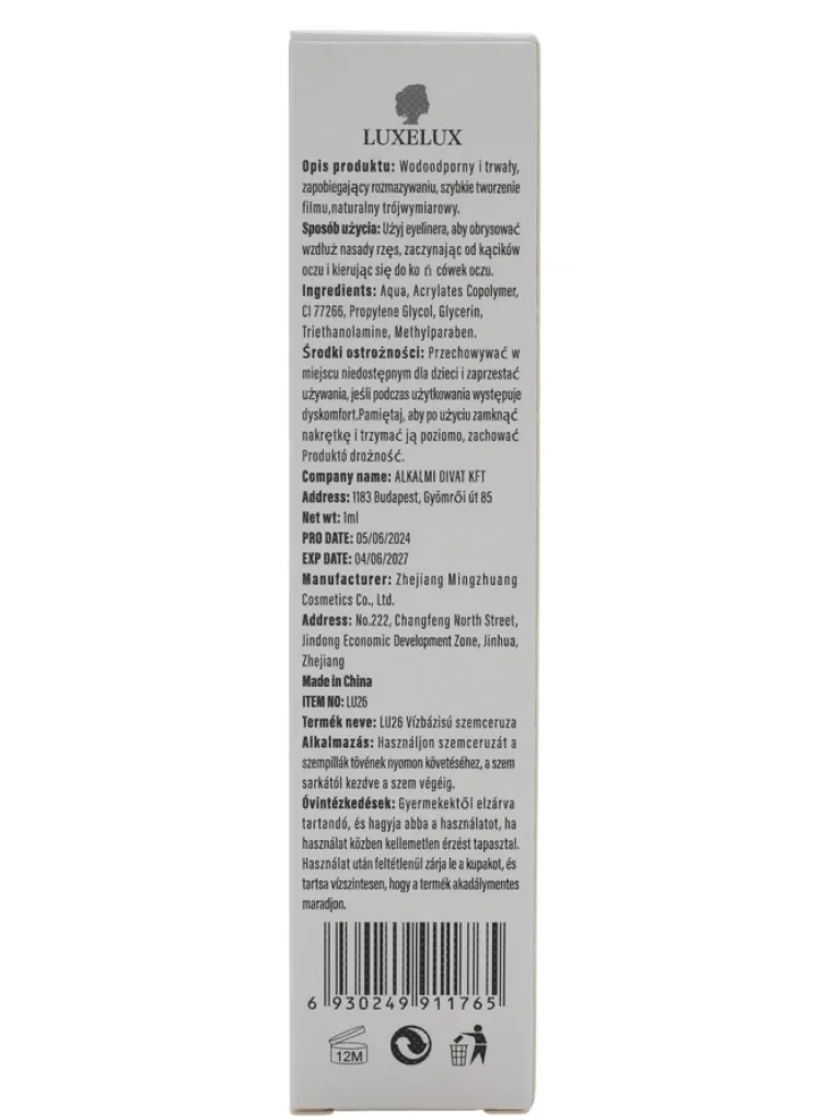 New Luxelux Wodoodporny eyeliner 1ml Oczy