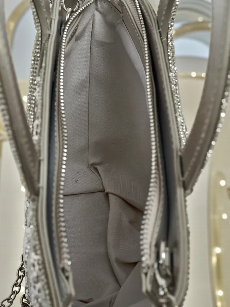 New Mała torebka damska z cyrkoniami Sparkle Queen Damskie Wieczorowe|Małe Torebki