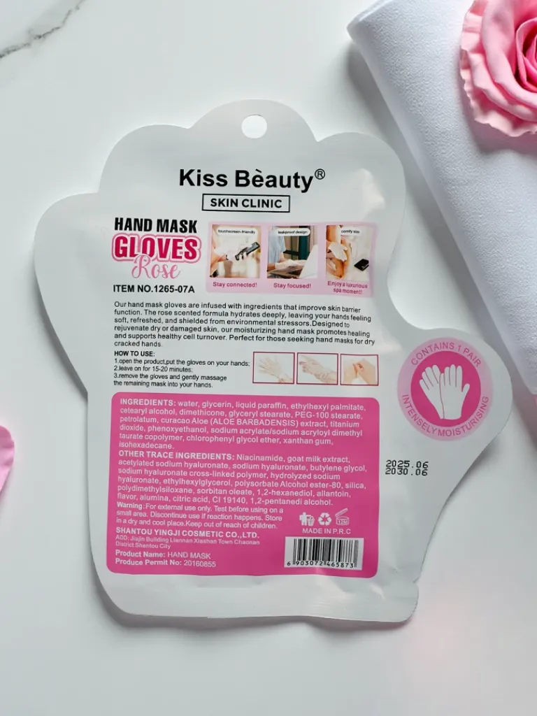 Best Maska do rąk - rękawiczki o zapachu Róży Dłonie