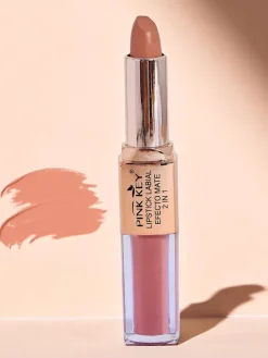 Clearance Matowa pomadka do ust w sztyfcie i w płynie 2w1 Peach Pie Usta