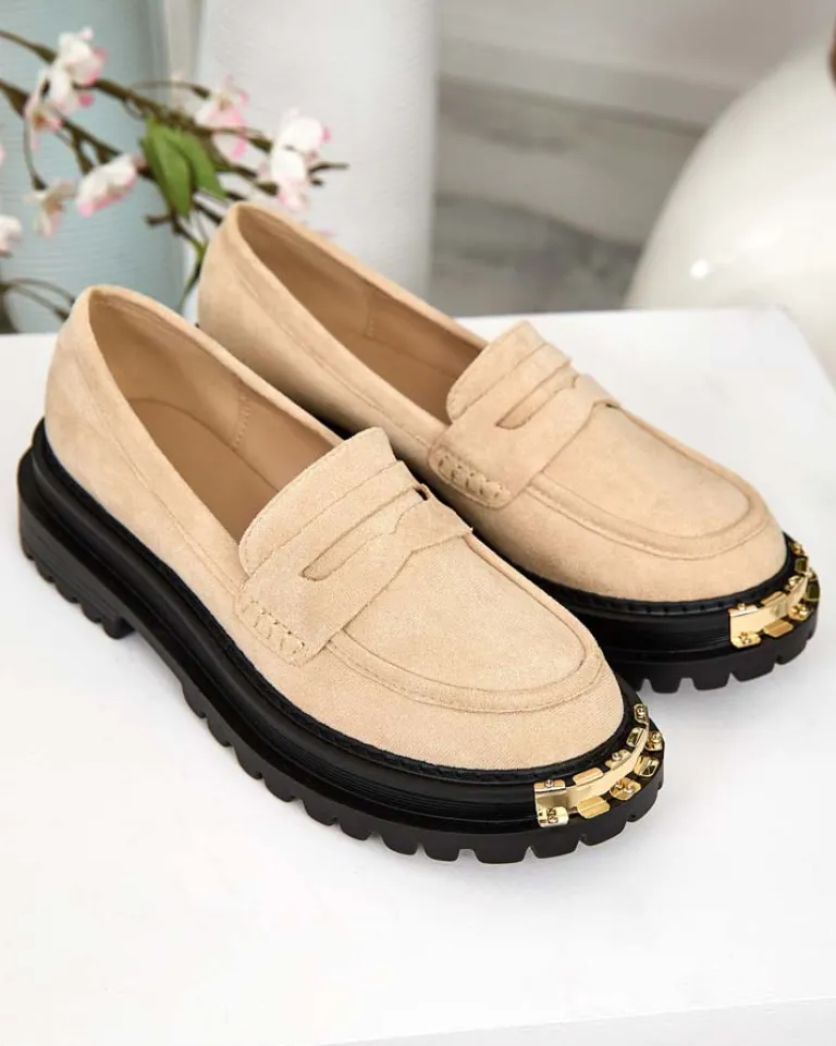 Sale Moccasin Giulia z Ekoskóry Półbuty|Mokasyny Na Płaskiej Podeszwie