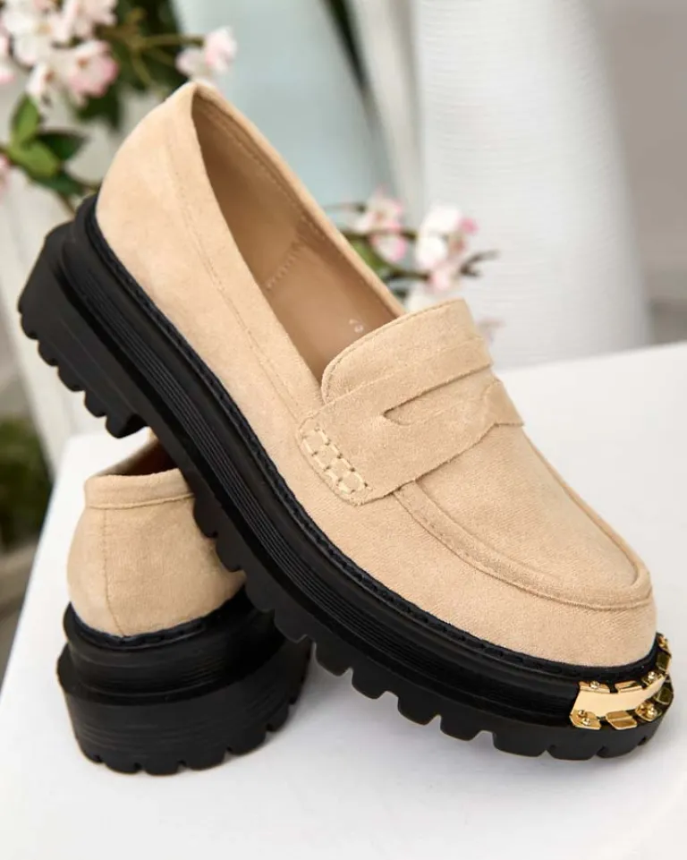 Sale Moccasin Giulia z Ekoskóry Półbuty|Mokasyny Na Płaskiej Podeszwie