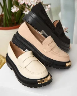 Sale Moccasin Giulia z Ekoskóry Półbuty|Mokasyny Na Płaskiej Podeszwie