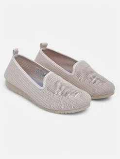 Sale Moda Bella Beżowe Buty Damskie na Płaskim Obcasie Mokasyny Na Płaskiej Podeszwie