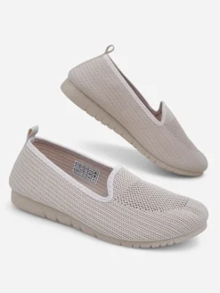 Sale Moda Bella Beżowe Buty Damskie na Płaskim Obcasie Mokasyny Na Płaskiej Podeszwie