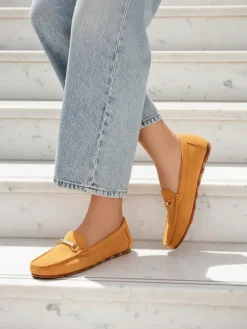 Discount Mokasyny Damskie Aurelia Zamszowe z Ozdoba - Komfort i Styl na Plaskim Obcasie Półbuty|Mokasyny Na Płaskiej Podeszwie