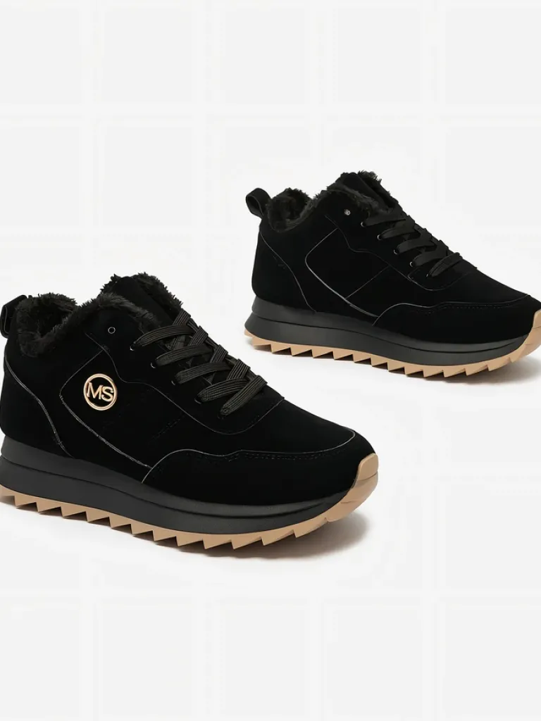 Best Nero Eleganza Ciepłe Sportowe Obuwie Damskie Damskie Ocieplane|Sneakersy