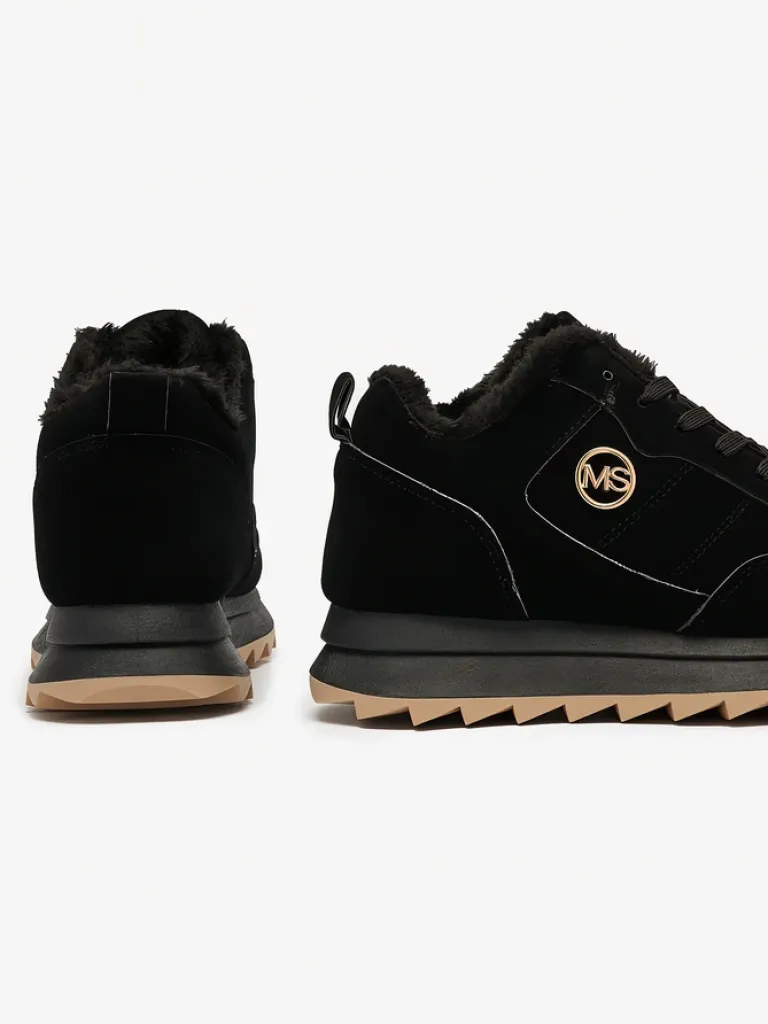 Best Nero Eleganza Ciepłe Sportowe Obuwie Damskie Damskie Ocieplane|Sneakersy