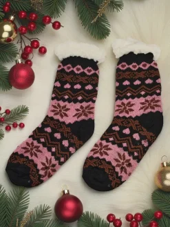 Sale Ocieplane świąteczne damskie skarpetki WinterJoy Skarpetki