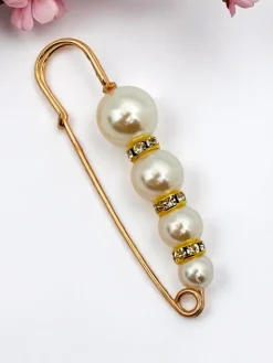 Sale Ozdobna broszka damska z perełkami Pearl Grace Damskie Biżuteria