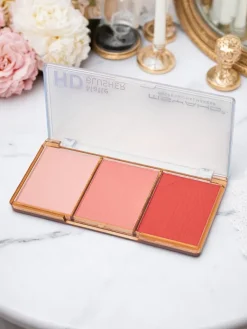 Best Paletka 3 odcieni matowego różu do policzków kolor Wine Rose Twarz