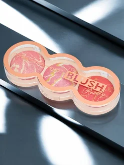 Sale Paletka 3 odcieni rozświetlającego różu do policzków kolor Desert Rose Twarz