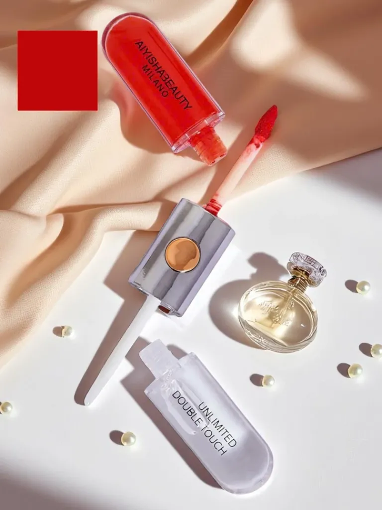 Sale Pomadka do ust i bezbarwny błyszczyk 2w1 Hot Red Usta