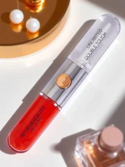 Sale Pomadka do ust i bezbarwny błyszczyk 2w1 Hot Red Usta