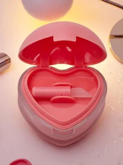 Sale Pomadka do ust i róż 2w1 w słoiczku w kształcie serduszka Peach Rose Usta