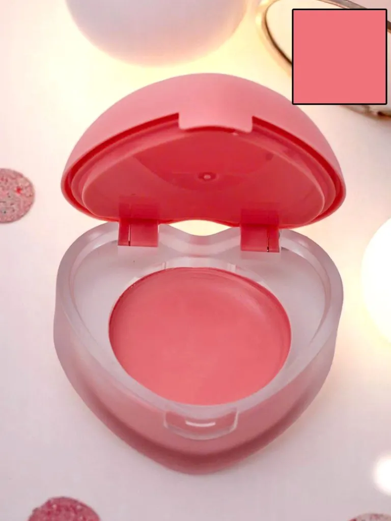 Sale Pomadka do ust i róż 2w1 w słoiczku w kształcie serduszka Peach Rose Usta