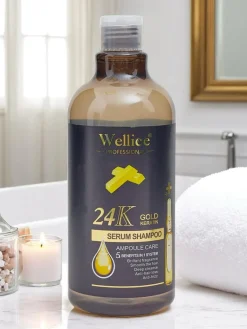 Best Profesjonalny szampon do włosów z keratyną 24K Gold- Intensywne nawilżenie i wygładzenie włosów 5w1 Włosy