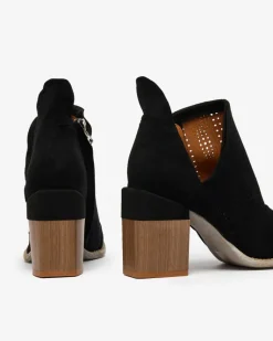 Best Ażurowe botki na słupku w kolorze m Revivela Botki Bez Ocieplenia|Botki Na Słupku