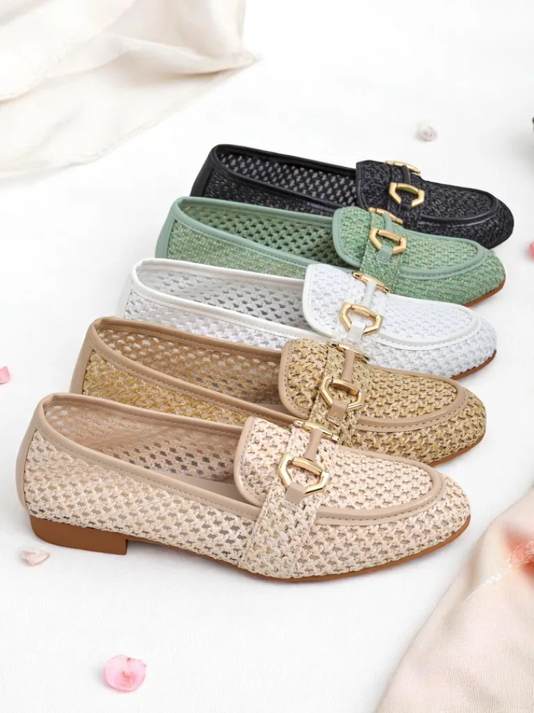 Clearance Ażurowe damskie mokasyny Sallim Mokasyny Na Płaskiej Podeszwie