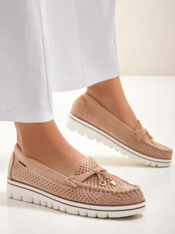 Discount Ażurowe damskie mokasyny Elissas Mokasyny Na Płaskiej Podeszwie