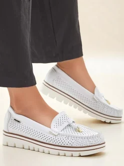 Ażurowe damskie mokasyny Elissas Mokasyny Na Płaskiej Podeszwie