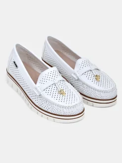 Ażurowe damskie mokasyny Elissas Mokasyny Na Płaskiej Podeszwie