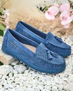 Outlet Ażurowe mokasyny damskie Molaffa Półbuty|Mokasyny Na Płaskiej Podeszwie
