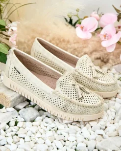 Sale Ażurowe mokasyny damskie Molaffa Półbuty|Mokasyny Na Płaskiej Podeszwie