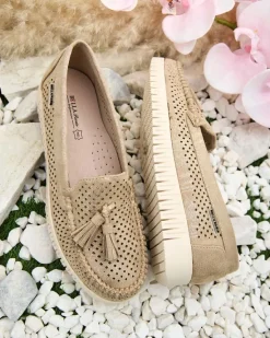 Hot Ażurowe mokasyny damskie Molaffa Półbuty|Mokasyny Na Płaskiej Podeszwie