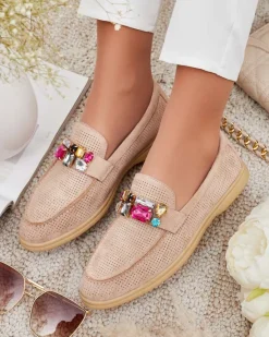 Clearance Ażurowe mokasyny damskie Mettele Półbuty|Mokasyny Na Płaskiej Podeszwie