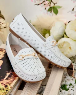 Discount Ażurowe mokasyny damskie Mill Półbuty|Mokasyny Na Płaskiej Podeszwie