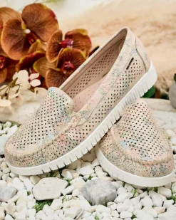 Clearance Ażurowe mokasyny damskie Nafis Półbuty|Mokasyny Na Płaskiej Podeszwie