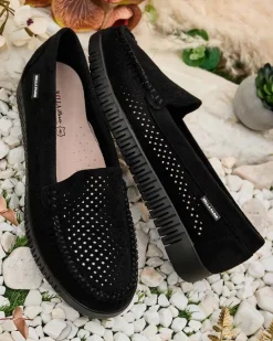 Ażurowe mokasyny damskie Nafis Półbuty|Mokasyny Na Płaskiej Podeszwie