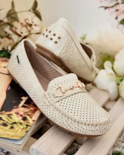 Clearance Ażurowe mokasyny damskie Mill Półbuty|Mokasyny Na Płaskiej Podeszwie