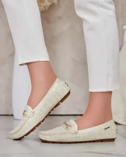 Clearance Ażurowe mokasyny damskie Mill Półbuty|Mokasyny Na Płaskiej Podeszwie