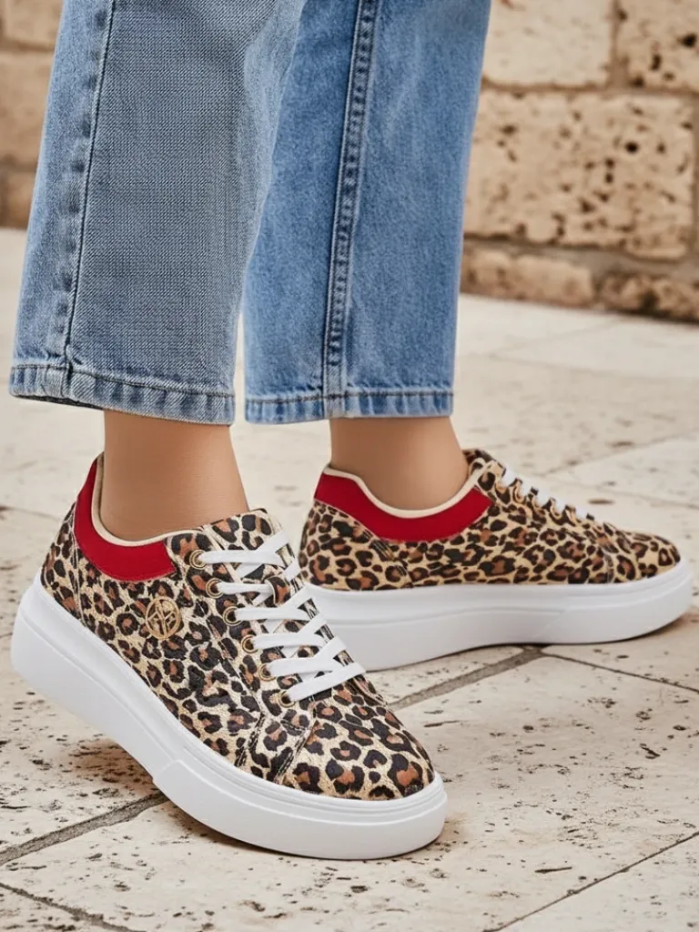 Hot Ażurowe sportowe sneakersy damskie Leopess Damskie Ugc|Sneakersy