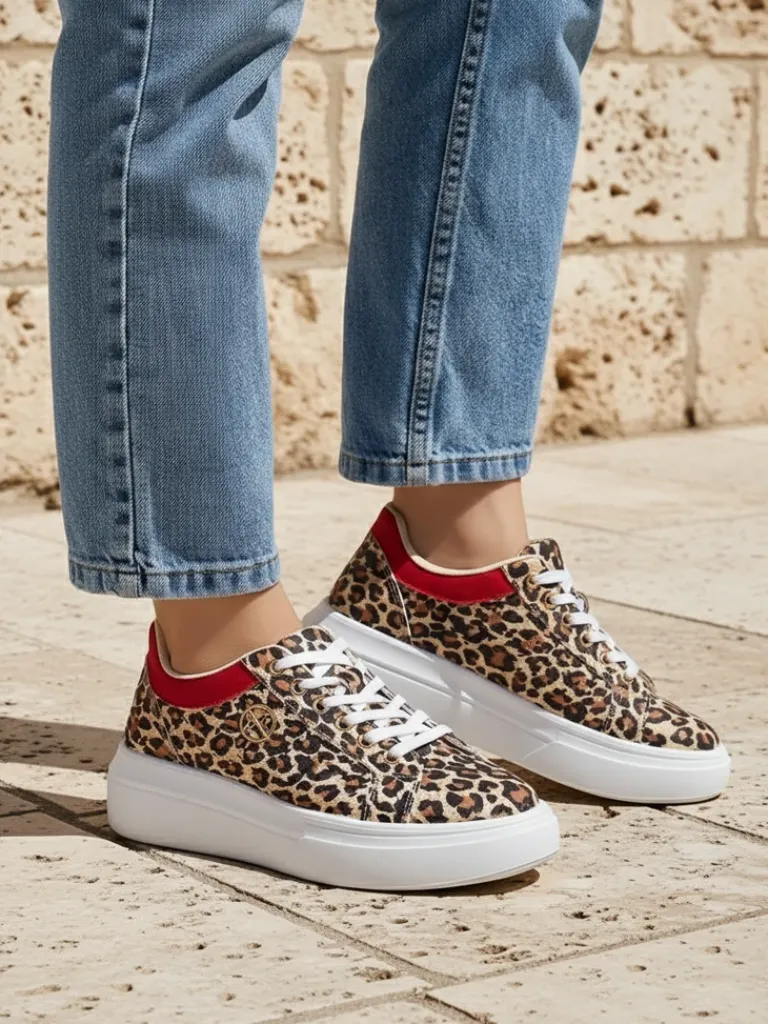 Hot Ażurowe sportowe sneakersy damskie Leopess Damskie Ugc|Sneakersy