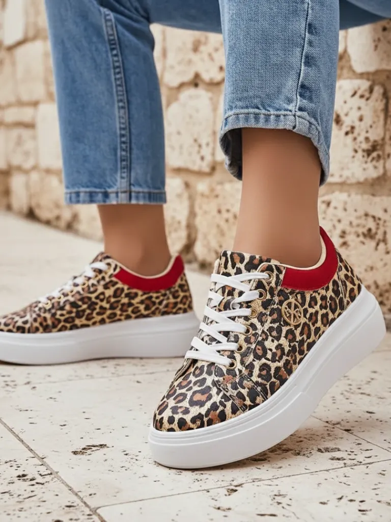 Hot Ażurowe sportowe sneakersy damskie Leopess Damskie Ugc|Sneakersy