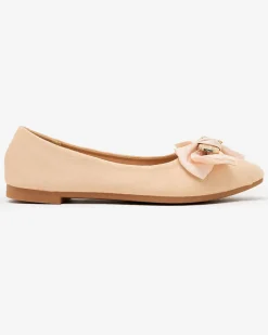 New Baleriny damskie w szpic z kokardką Retripo Baleriny Klasyczne