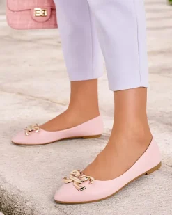 Sale Baleriny damskie w szpic z ozdobą na nosku Figgda Baleriny Klasyczne