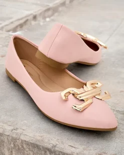 Sale Baleriny damskie w szpic z ozdobą na nosku Figgda Baleriny Klasyczne