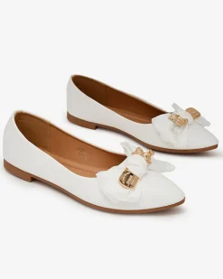 Clearance Baleriny damskie w szpic z kokardką Retripo Baleriny Klasyczne