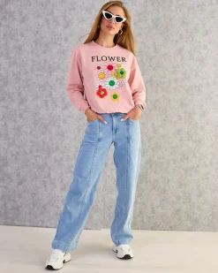 Best Bawełniana cienka bluza damska z printem Bluzy